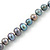 5-6mm Grey Off Round Freshwater Pearl Necklace In Silver Tone - 45cm L - view 4