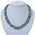 3 Strand Twisted Jade Nugget Necklace With Silver Tone Closure - 43cm L/ 3cm Ext - view 3