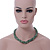 3 Strand Twisted Jade Nugget Necklace With Silver Tone Closure - 43cm L/ 3cm Ext - view 2