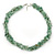 3 Strand Twisted Jade Nugget Necklace With Silver Tone Closure - 43cm L/ 3cm Ext - view 7