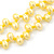 10mm Bright Yellow, Pear Shape Freshwater Pearl 2 Strand Necklace - 43cm L - view 5