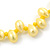 10mm Bright Yellow, Pear Shape Freshwater Pearl 2 Strand Necklace - 43cm L - view 6