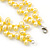 10mm Bright Yellow, Pear Shape Freshwater Pearl 2 Strand Necklace - 43cm L - view 4