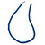7mm Acrylic Duke Blue Bead Necklace - 37cm L - view 3