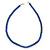 7mm Acrylic Duke Blue Bead Necklace - 37cm L - view 2