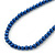 7mm Acrylic Duke Blue Bead Necklace - 37cm L - view 4