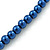 7mm Acrylic Duke Blue Bead Necklace - 37cm L - view 5