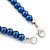 7mm Acrylic Duke Blue Bead Necklace - 37cm L - view 6