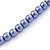 7mm Purple Acrylic Bead Necklace In Silver Tone - 37cm L - view 4