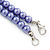 7mm Purple Acrylic Bead Necklace In Silver Tone - 37cm L - view 5