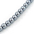 7mm Grey Acrylic Bead Necklace In Silver Tone - 37cm L - view 4