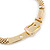 Stylish Gold Plated Belt Mesh Choker Necklace - 38cm L - view 3