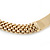 Stylish Gold Plated Belt Mesh Choker Necklace - 38cm L - view 5