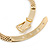 Stylish Gold Plated Belt Mesh Choker Necklace - 38cm L - view 6
