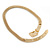 Stylish Gold Plated Belt Mesh Choker Necklace - 38cm L - view 4