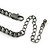 Black/ White Zebra Print Bib Style Statement Necklace In Black Tone Metal - 39cm L/ 7cm Ext/ 8cm Bib - view 4