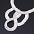 Statement Bib Style Mesh Necklace In Light Silver Tone Metal - 40cm L/ 4cm Ext/ 10cm Bib - view 7