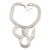 Statement Bib Style Mesh Necklace In Light Silver Tone Metal - 40cm L/ 4cm Ext/ 10cm Bib - view 10