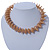 Chunky Spiral Choker Necklace In Gold Plating - 42cm Length/ 8cm Extension
