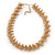 Chunky Spiral Choker Necklace In Gold Plating - 42cm Length/ 8cm Extension - view 2