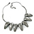 Black Brushed and Polished Nugget Necklace In Gun Metal - 38cm L/ 8cm Ext - view 7
