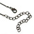 Black Brushed and Polished Nugget Necklace In Gun Metal - 38cm L/ 8cm Ext - view 4