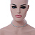Thin Light Blue/ Clear Austrian Crystal Choker Necklace In Rhodium Plated Metal - 33cm L/ 16cm Ext - view 3