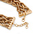 Statement Plaited Textured Chain Necklace In Gold Plated Metal - 49cm L/ 7cm Ext - view 4