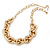 Statement Gold Plated Chunky Oval Link Necklace - 63cm L/ 8cm Ext - view 5
