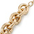 Statement Gold Plated Chunky Oval Link Necklace - 63cm L/ 8cm Ext - view 3
