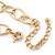 Statement Gold Plated Chunky Oval Link Necklace - 63cm L/ 8cm Ext - view 4