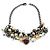 Statement Bead Charm Chunky Chain Necklace In Black Tone - 45cm L - view 7