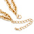 Gold Plated Black Enamel Collar Necklace - 42cm L/ 7cm Ext - view 4