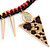 Statement Triangular Charm Black Chunky Chain With Multicoloured Silky Rope Necklace - 54cm L/ 7cm Ext - view 6