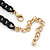 Statement Triangular Charm Black Chunky Chain With Multicoloured Silky Rope Necklace - 54cm L/ 7cm Ext - view 5