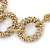 Statement Crystal Triple Ring Mesh Chain Choker Necklace In Gold Plated Metal - 43cm L/ 8cm Ext - view 5