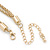 Statement Crystal Triple Ring Mesh Chain Choker Necklace In Gold Plated Metal - 43cm L/ 8cm Ext - view 4