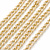Gold Tone Multistrand Textured Oval Link Necklace - 45mm L/ 5cm Ext - view 4