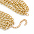 Gold Tone Multistrand Textured Oval Link Necklace - 45mm L/ 5cm Ext - view 3