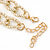 Gold Tone Layered Textured Curb Link Necklace - 42cm L/ 5cm Ext - view 5