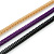 3 Strand, Beaded, Layered Mesh Chain Necklace In Black/ Purple/ Gold Tone - 86cm L - view 5