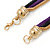 3 Strand, Beaded, Layered Mesh Chain Necklace In Black/ Purple/ Gold Tone - 86cm L - view 6