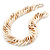 Chunky White/ Gold Acrylic Link Necklace - 47cm L - view 3