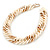 Chunky White/ Gold Acrylic Link Necklace - 47cm L - view 6