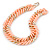 Chunky Pale Salmon/ Gold Acrylic Link Necklace - 47cm L - view 6