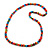 Long Multicoloured Wood Bead Necklace -100cm L - view 5
