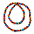 Long Multicoloured Wood Bead Necklace -100cm L - view 6