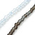 Grey/ Frosted White Multistrand Glass Bead Long Necklace - 86cm L - view 5