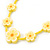 Children's Bright Yellow Floral Necklace with Silver Tone Closure - 36cm L/ 6cm Ext - view 2