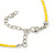 Children's Bright Yellow Floral Necklace with Silver Tone Closure - 36cm L/ 6cm Ext - view 5